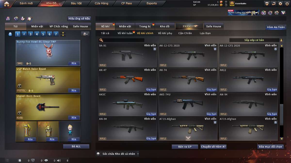 shop acc cf uy tin gia re